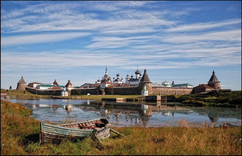 соловецкий, монастырь Классический вид на Соловецкий монастырь фото превью