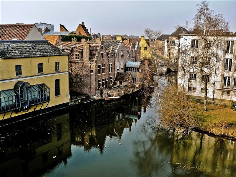 гент, канал, река, вода, весна Прогулки по весеннему Генту фото превью