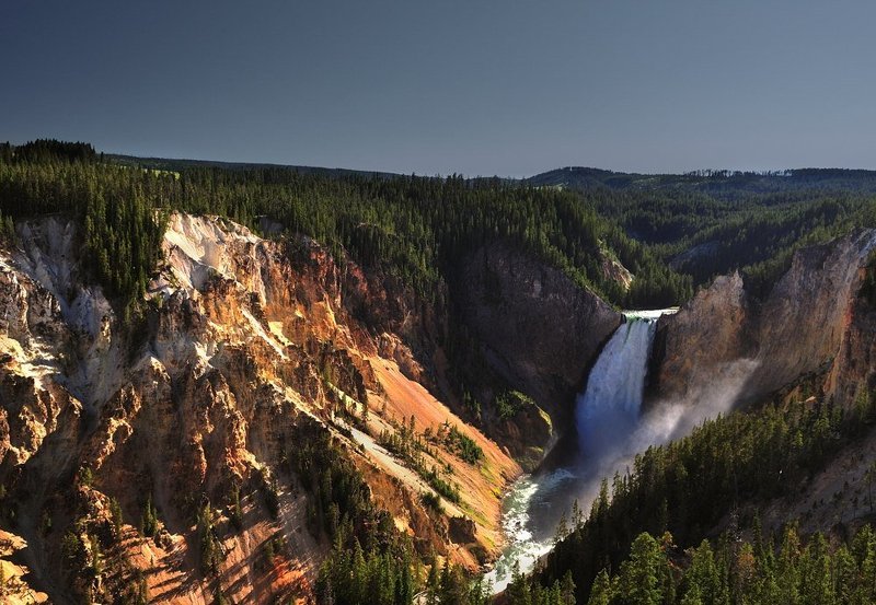 закат, горы, каньоны, водопады Закат в каньоне фото превью