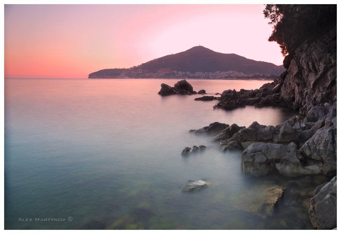 будва, закат, вечер, море, Alexander Martynov