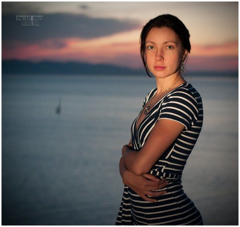 катя, море, закат, девушка, дмитрий, корнилов, северные, земли  фото превью
