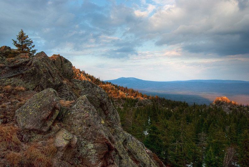 таганай, вечер Предзакатный Таганай фото превью