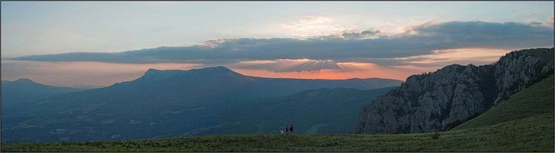 крым, закат,  чатыр-даг В лагерь к ночной стоянке ... фото превью