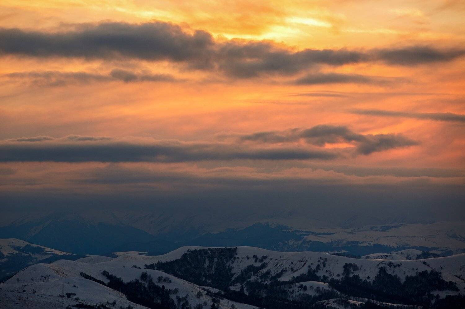 кчр,перевал гум - баши,горы,закат, Коркин Вадим