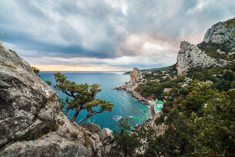пейзаж, landscape, путешествие, россия, крым, природа, море, горы, скалы Симеиз фото превью