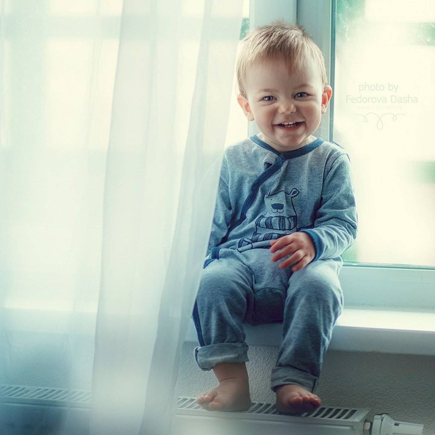 сын, ребенок, на окне, зима, Фёдорова Дарья