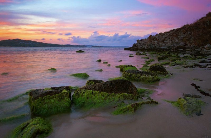 bulgaria, dunes, arkutino, black sea, sunset, болгария, черное море, аркутино, дюны, закат, море, осень, скалы, камни, краски, облака, после грозы, stones краски Черноморского заката фото превью