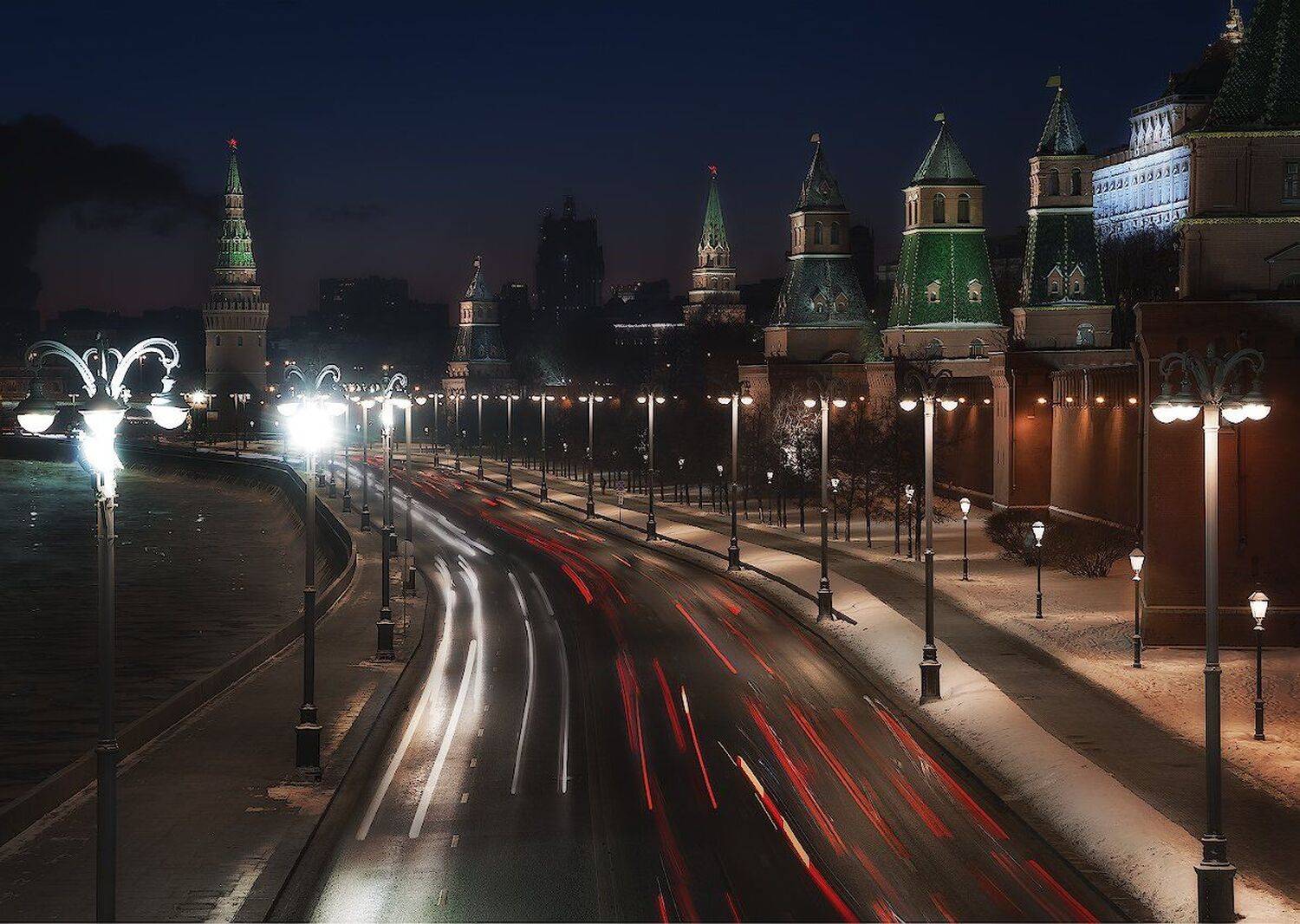 кремль, набережная, москва, вечер, Игорь Шиленок
