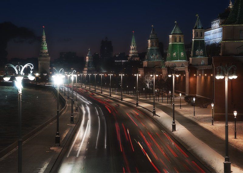 кремль, набережная, москва, вечер Кремлёвская набережная фото превью