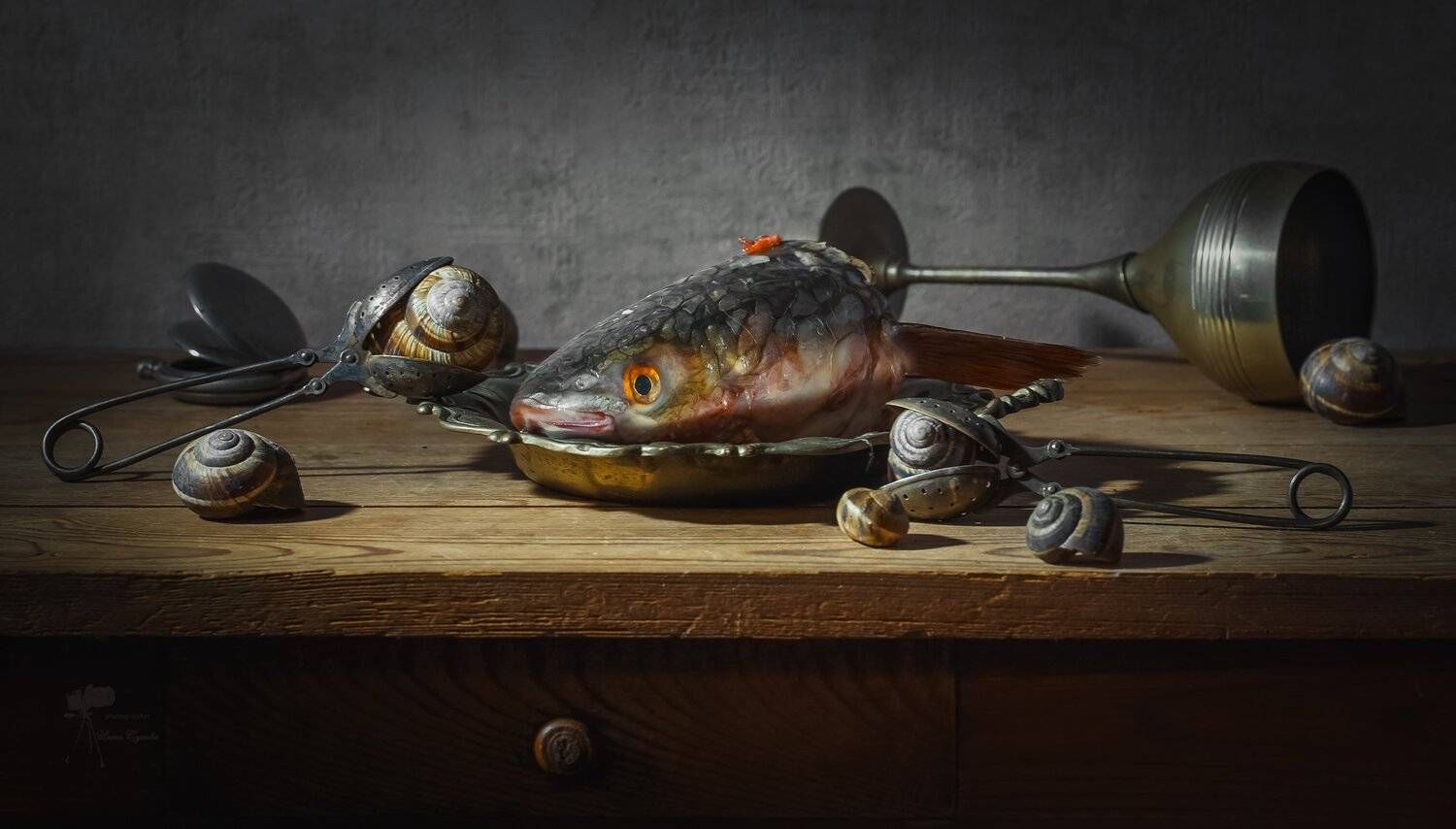 рыба,улитки,бокал, Инна Сухова