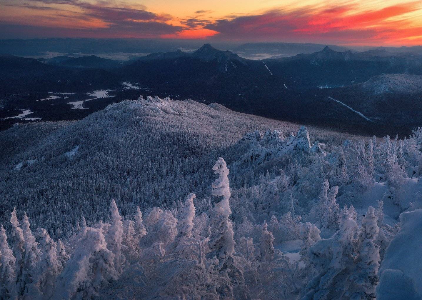 ялангас, урал, тайга, зима, горы, Владимир Ляпин