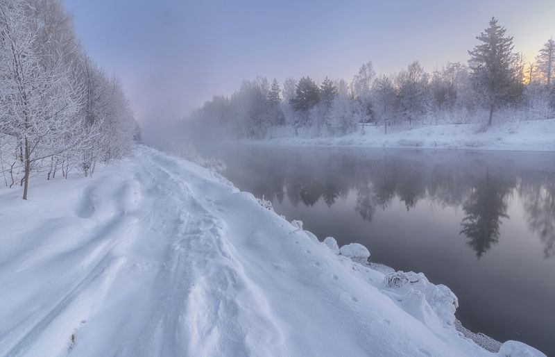 Зимнее утро фото превью