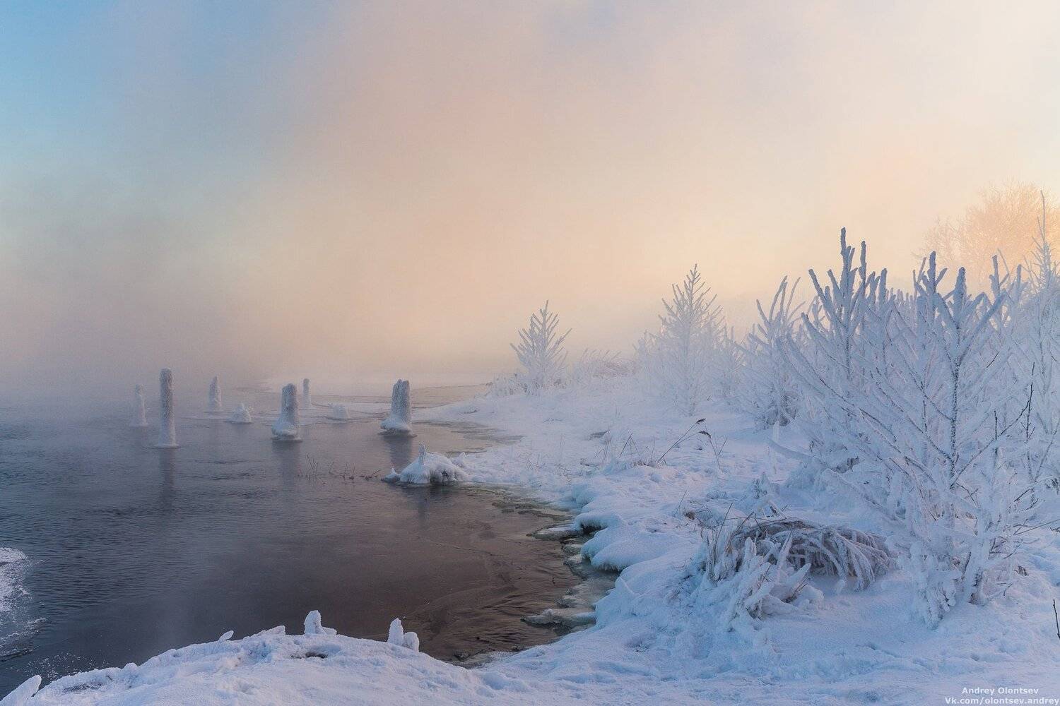 дубна, пейзаж, зима, рассвет, canon, Андрей Олонцев
