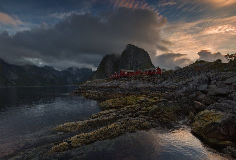 norway, норвегия, море, путешествие, lofoten, лофотены Morning at the Norwegian Sea. фото превью