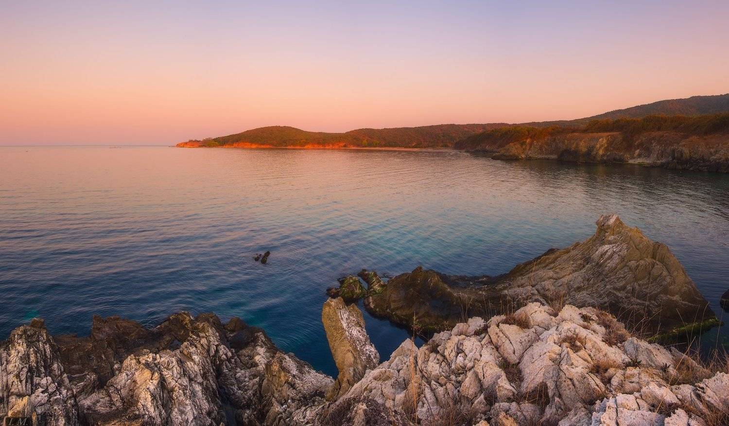 Болгария, Дюны, Аркутино, скалы, залив, берег, Черное море, вечер, панорама, Bulgaria, I'M