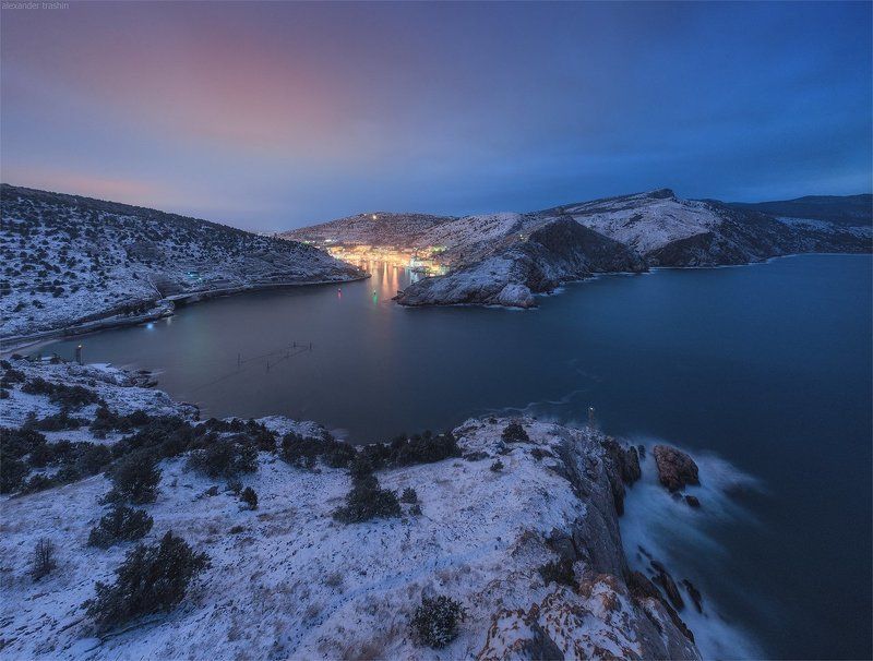 крым, зима, балаклава, пейзаж, crimea, balaklava, snow Зимняя Балаклава фото превью