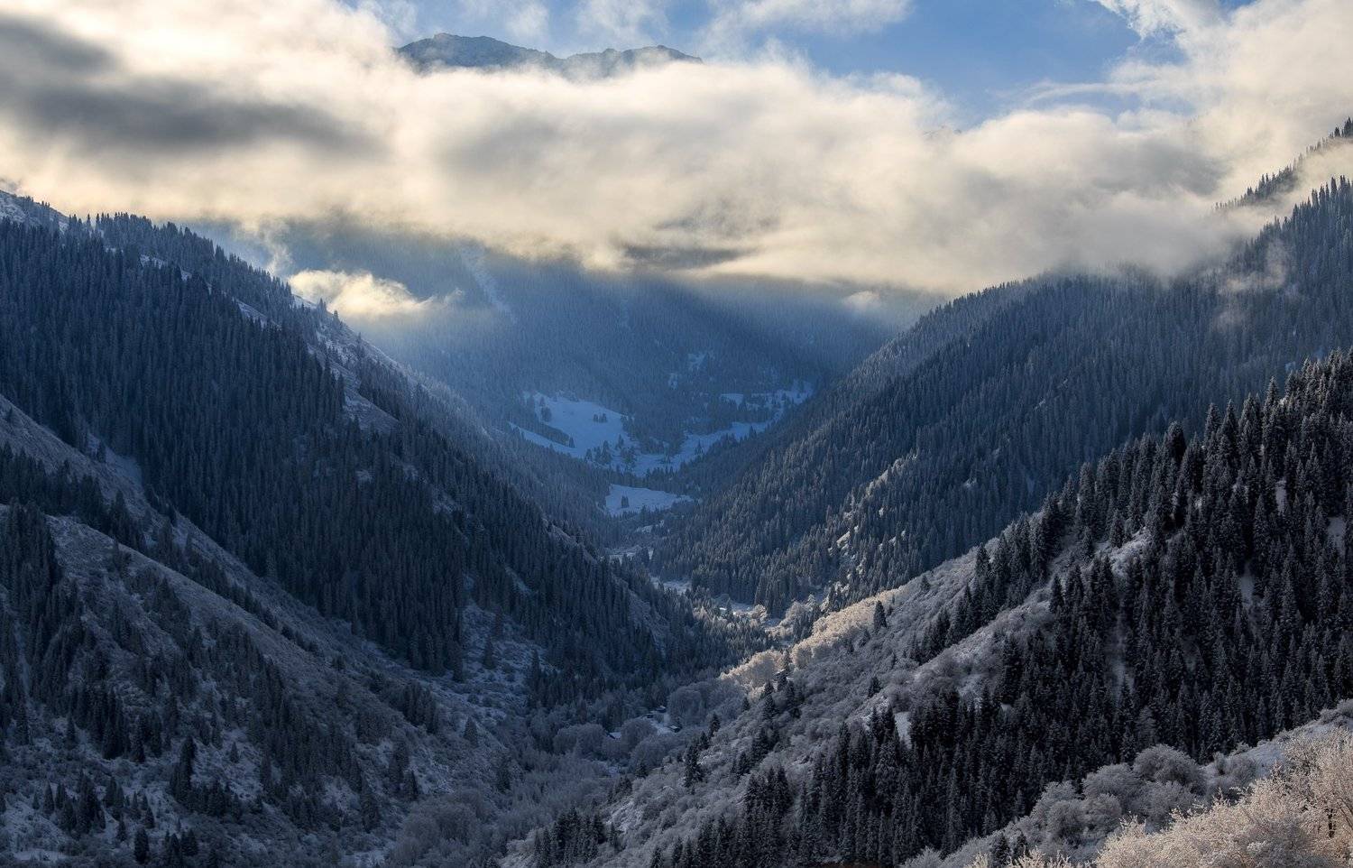 горы, Алматы, зима, Казахстан, Александр Юсупов