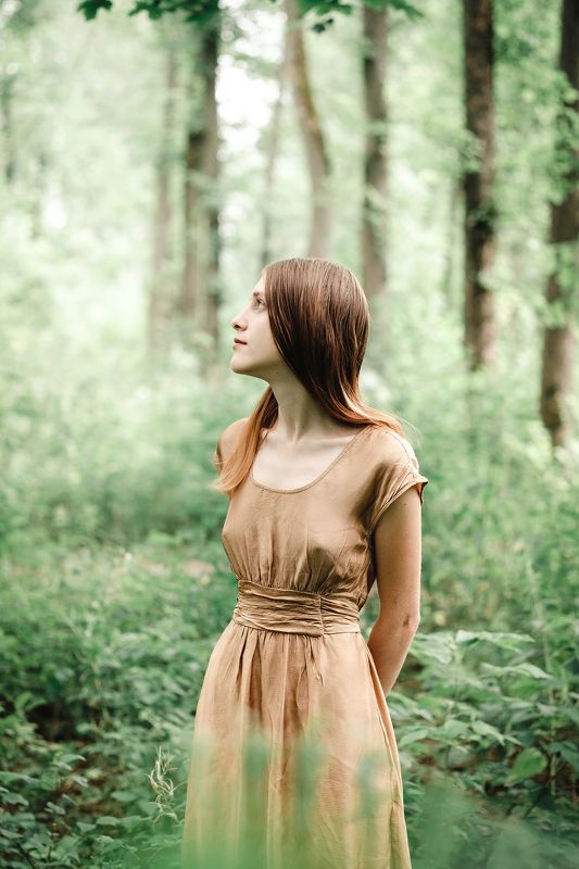 портрет девушка модель лето portrait art girl summer model forest Forest silence фото превью