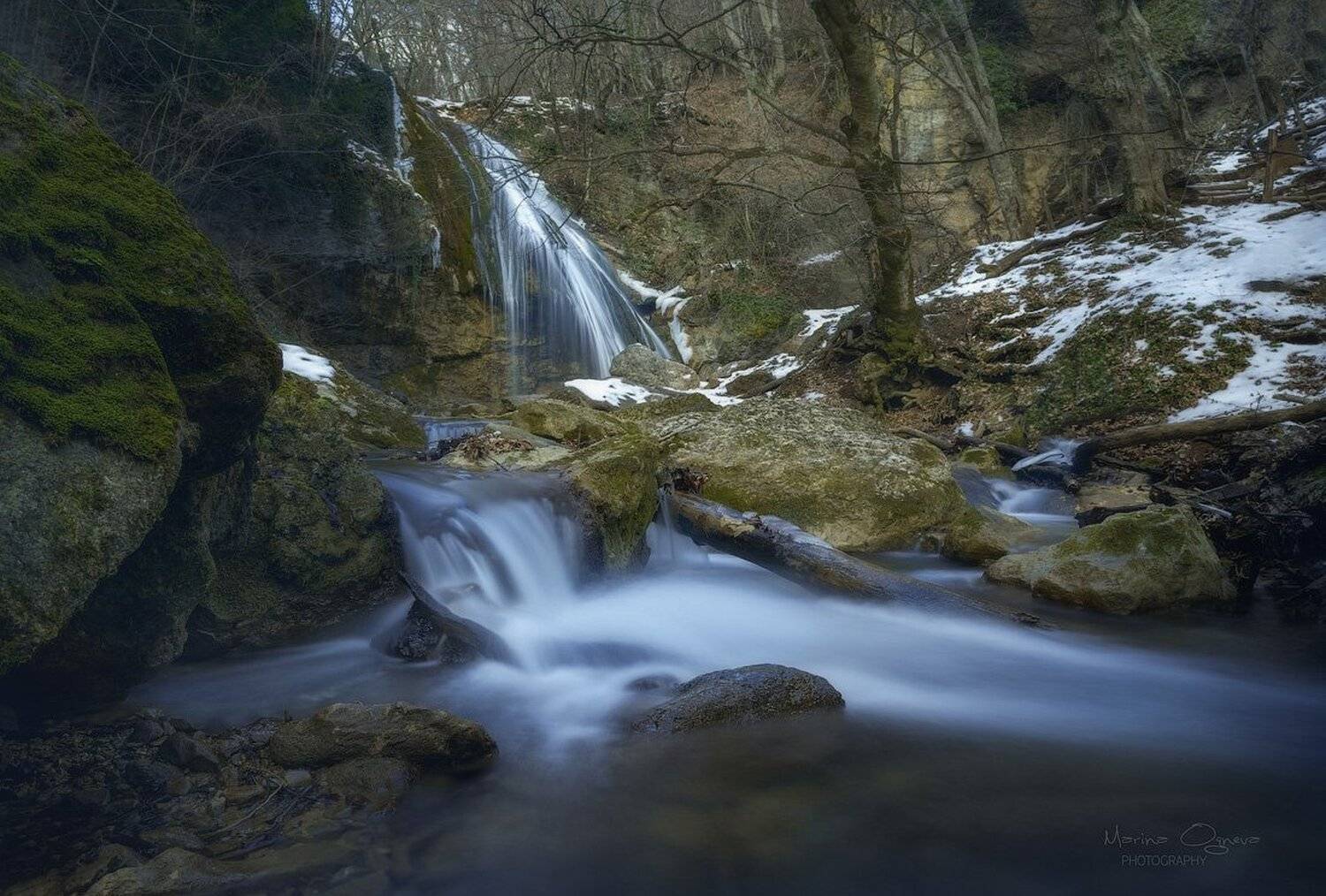 водопад, крым, зима, Марина Огнева