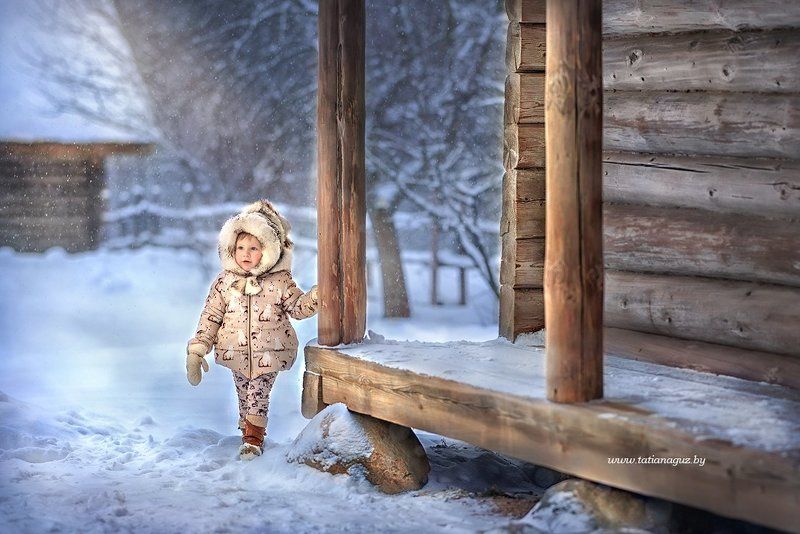 зимняя фотосессия, детская съёмка, зимняя прогука, на прогулке, На прогулке фото превью