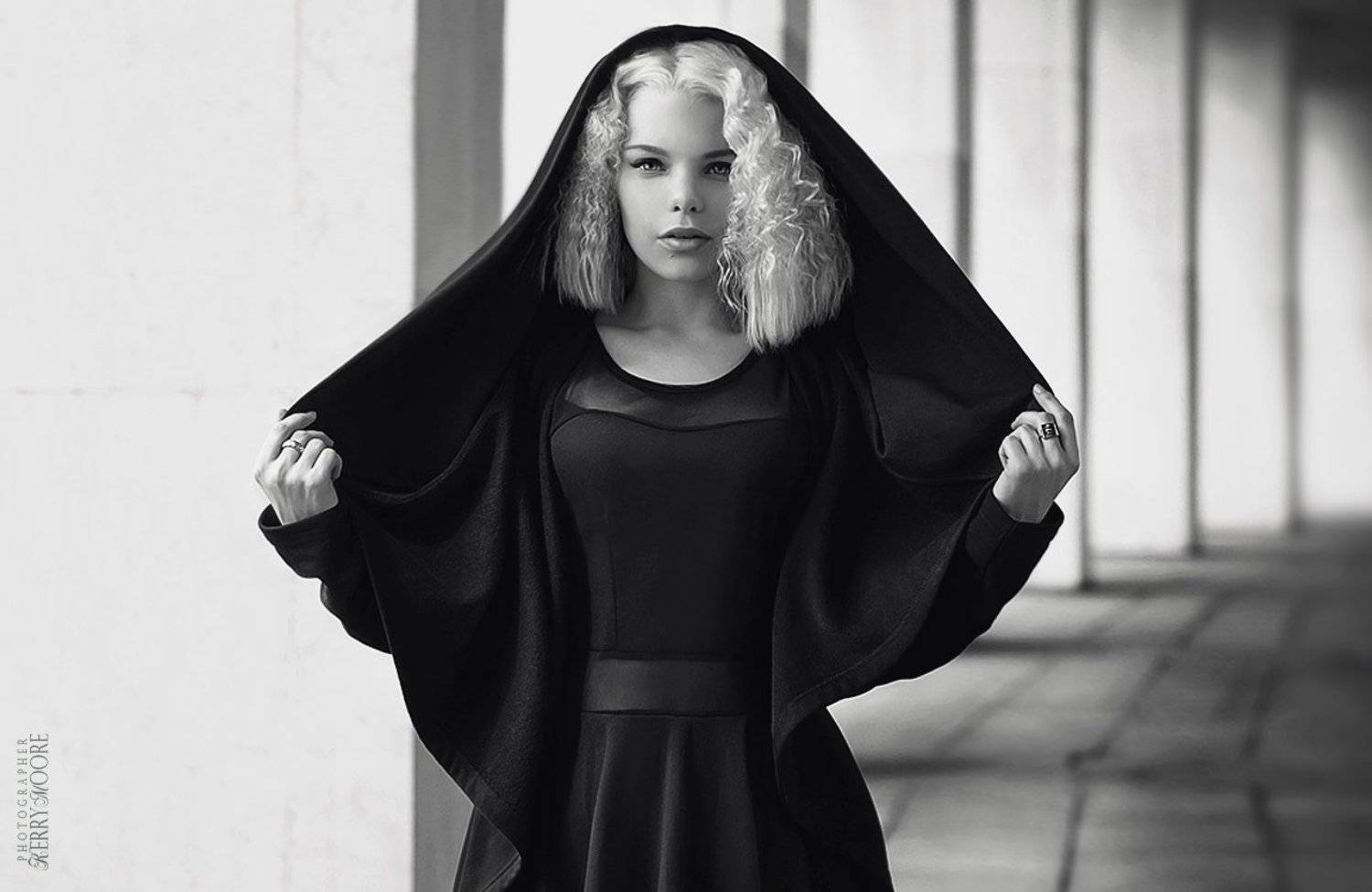 portrait, girl, model,портрет, black, Kerry Moore