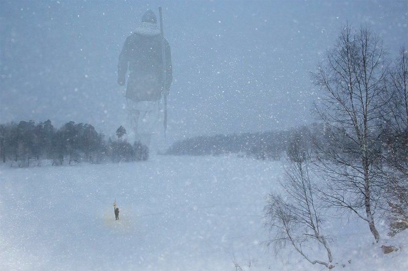 зима Зимние встречи... фото превью