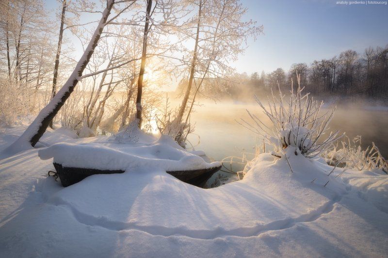 ЗИМНЕЕ УТРО ШАТУРСКОЙ ЛОДОЧКИ фото превью