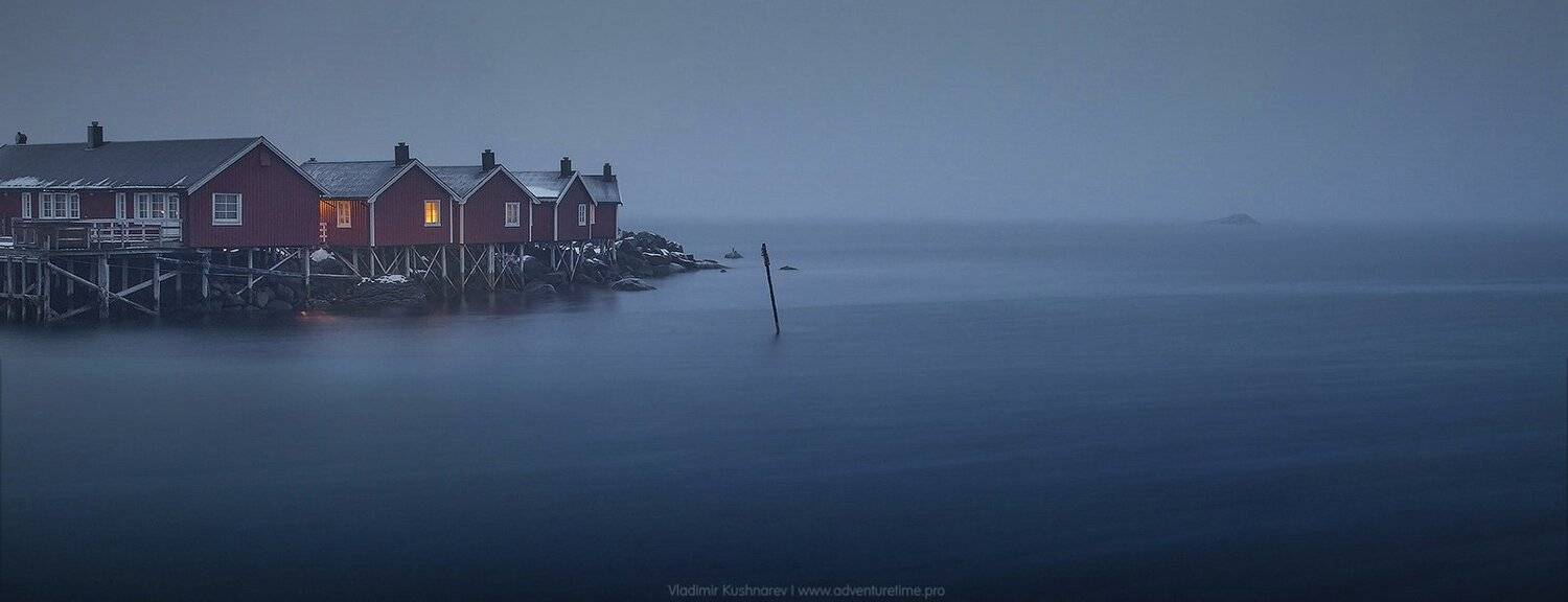 лофотены, панорама пейзаж рейне хамной норвения, Vladimir Kushnarev