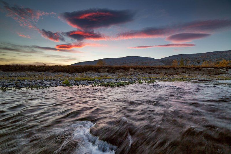 полярный урал, большая пайпудына, вечер Краски уходящего дня. фото превью