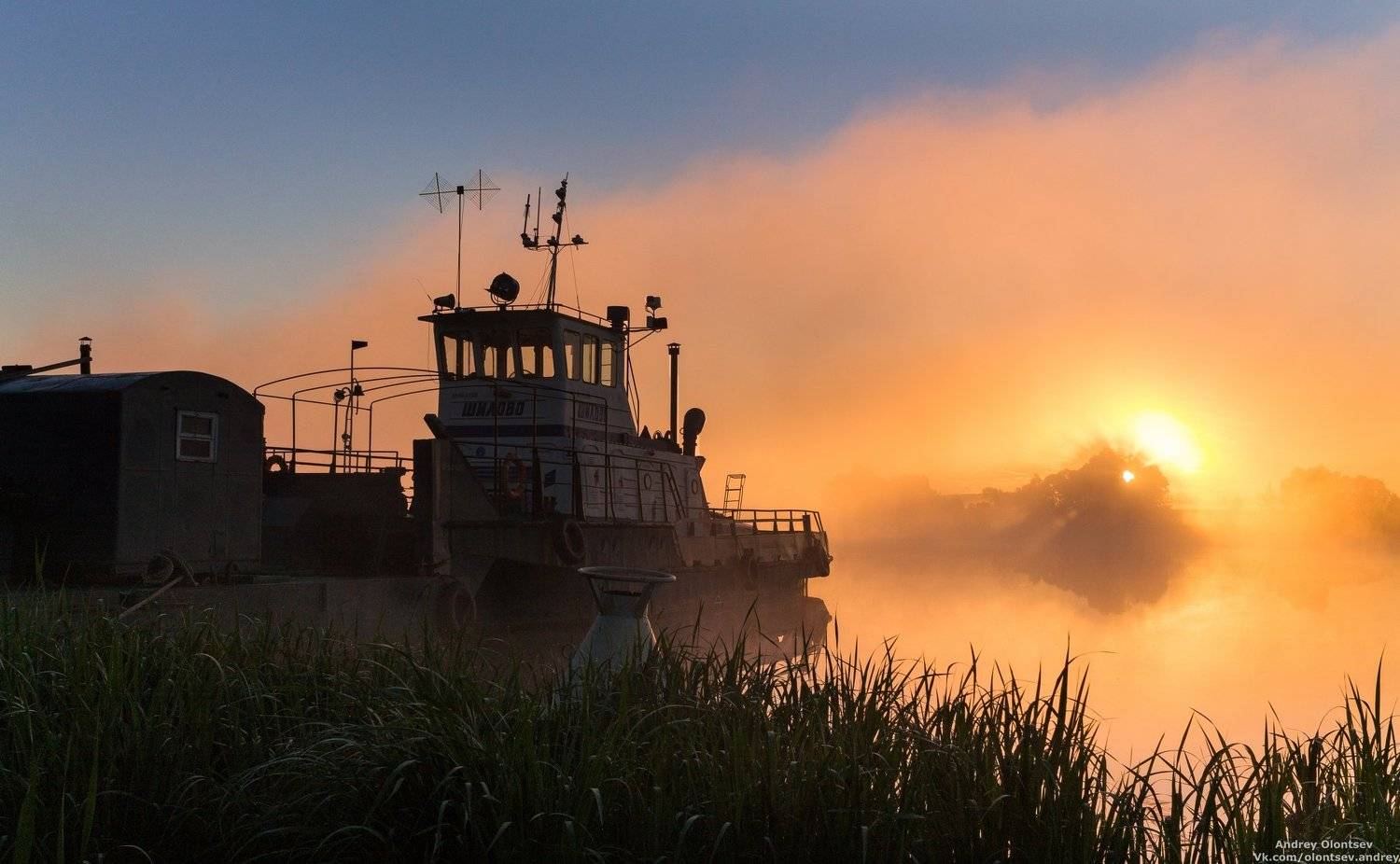 дубна, пейзаж, лето, рассвет, туман, canon, Андрей Олонцев
