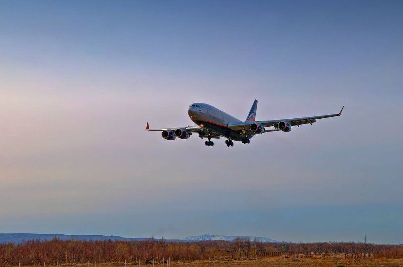 лайнер, самолет, Аэрофлот, Камчатка На посадку фото превью