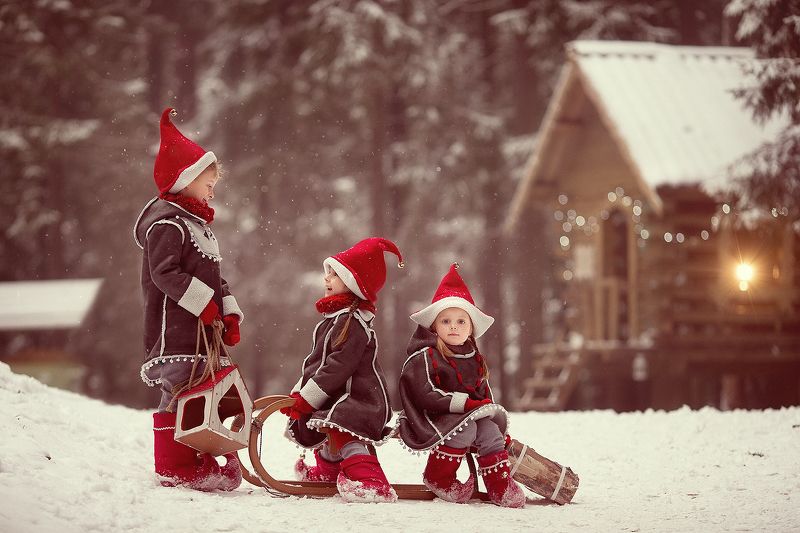 Зимний день гномов :) фото превью