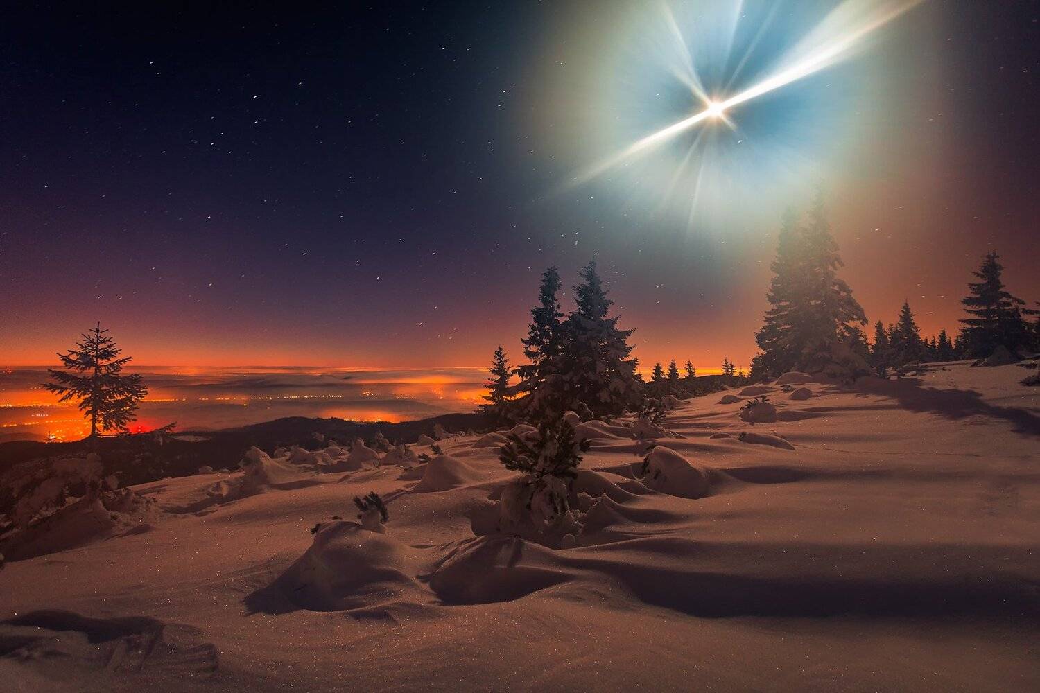 landscape,canon,winter,night, Iza,Darek