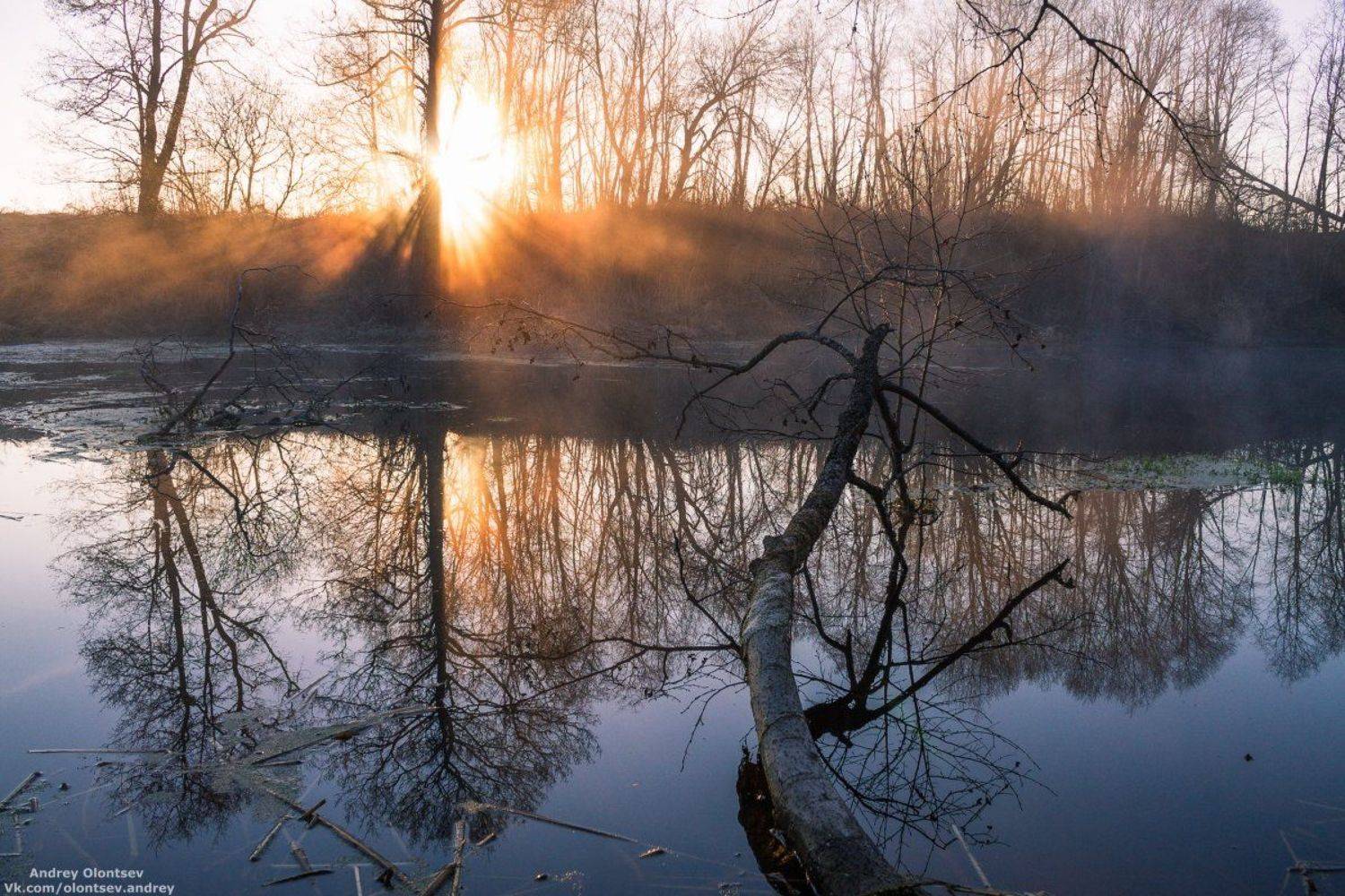 дубна, пейзаж, лето, рассвет, туман, canon, Андрей Олонцев