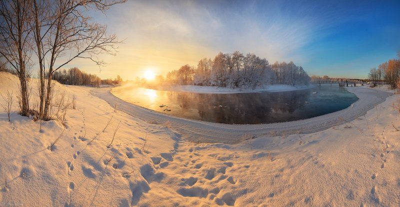 Зимний день на р.Куность фото превью