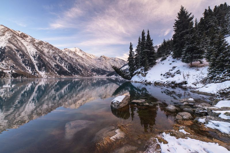 Большое Алматинское озеро, горы, озеро, Казахстан Пора уходить. фото превью