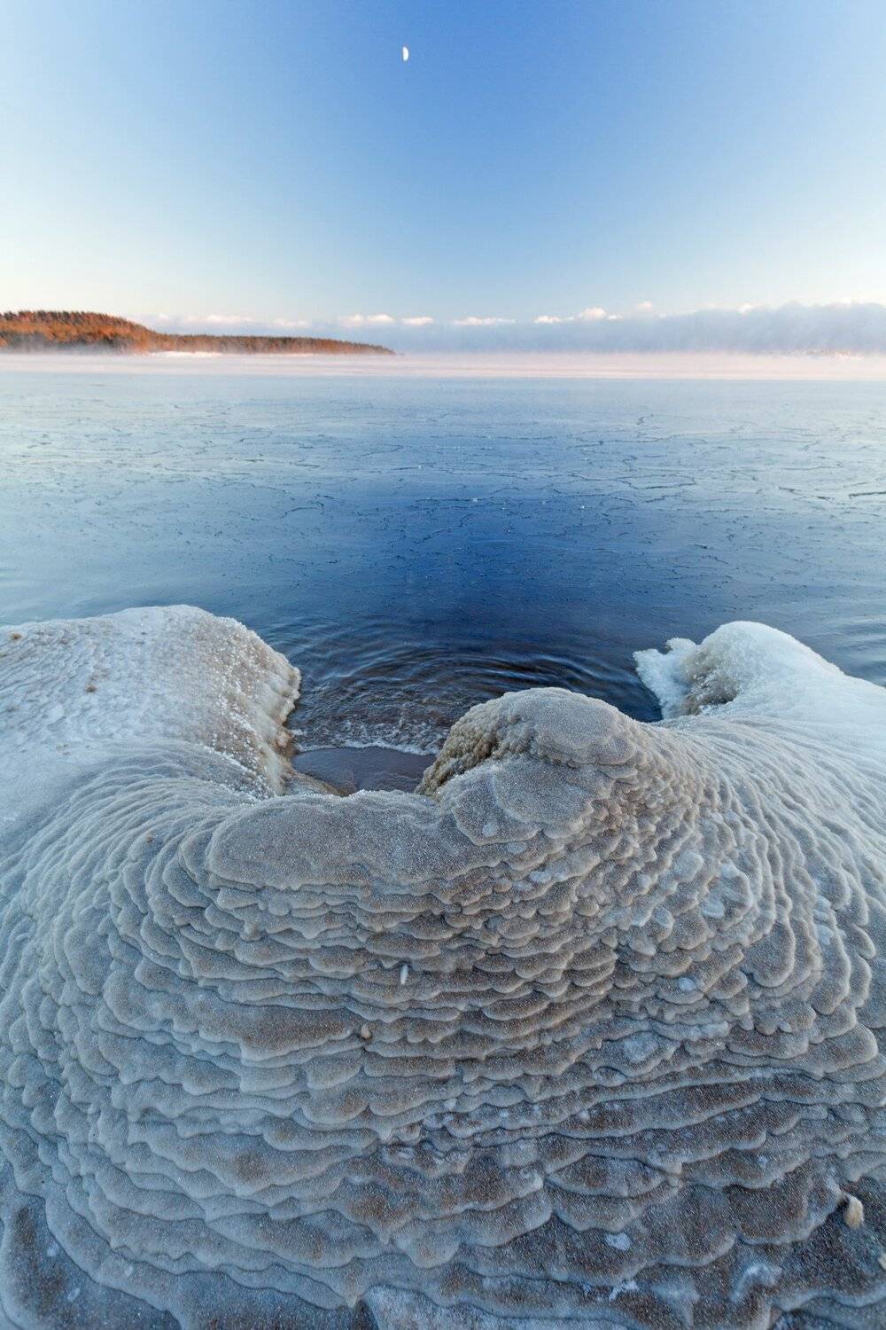 lake, winter, Russia, Ladoga, Karjala, Koionsaari, Ven&auml;&auml;, Михаил
