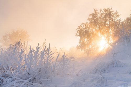 Морозное утро. город Дубна.