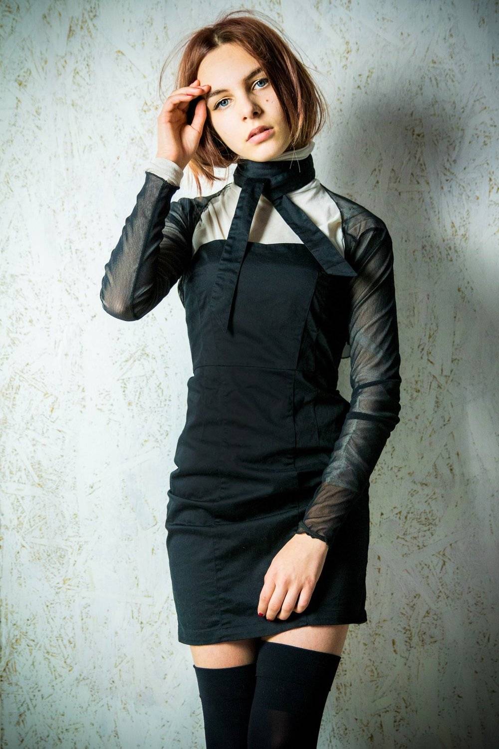 девушка,милая,красивая,платье,гольфы,портрет, Дмитрий Александров