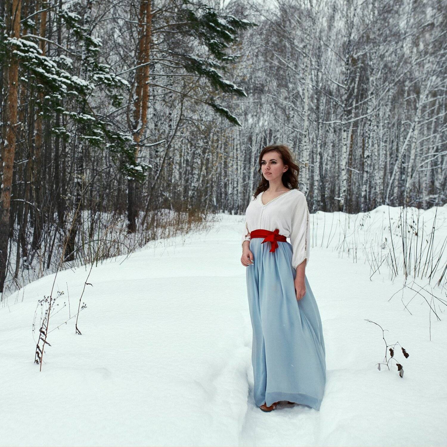зима,сибирь,девушка, Цвелёв Дмитрий