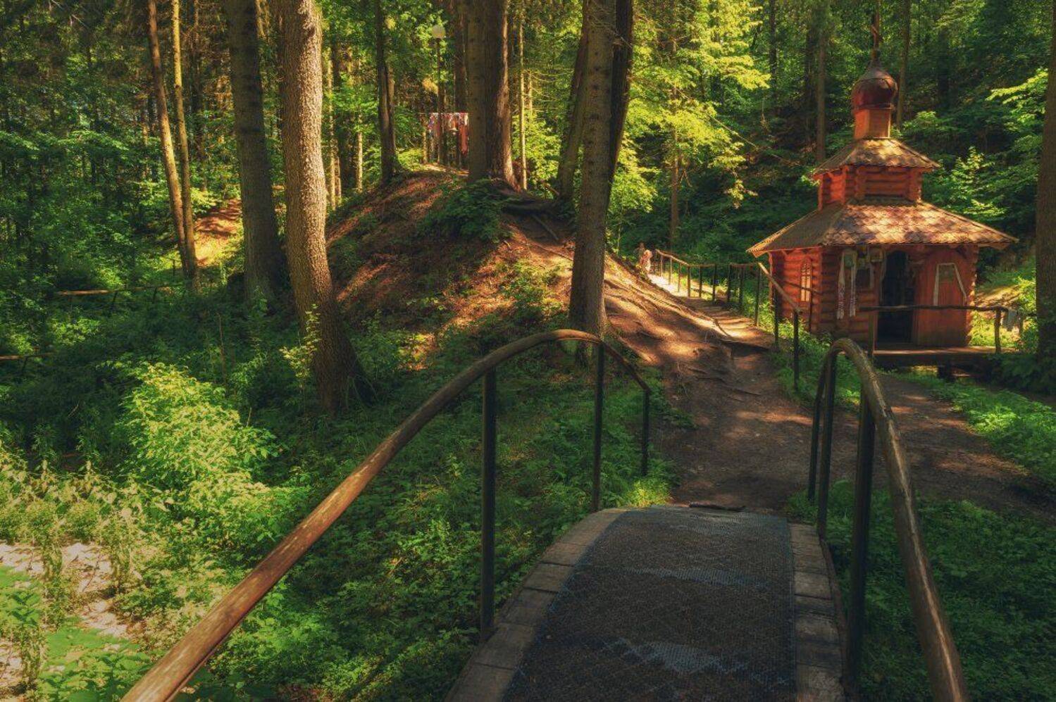 природа,пейзаж,храм,источник,сосны,сосновый бор,лето,,лес,дети, Юлия Лаптева