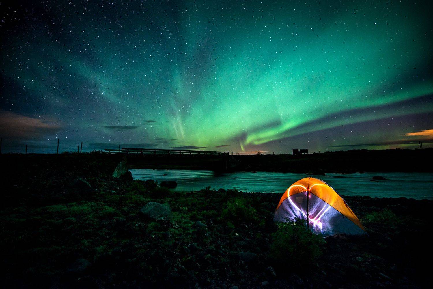 Northern lights, iceland, camping, Jarkko J&auml;rvinen