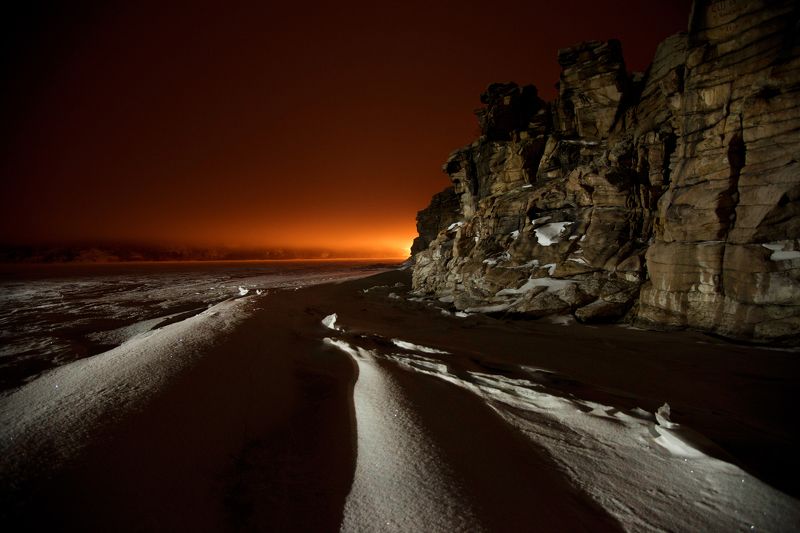 баян-аул., казахстан., жасыбай. Ночной Жасыбай. фото превью