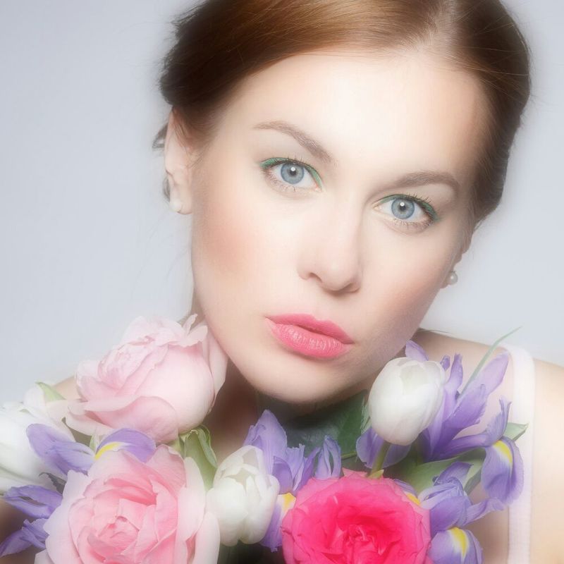 девушка, цветы, красота, нежность Нежность.  фото превью