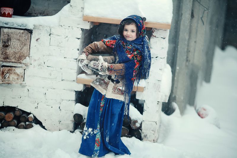 зима, снег русская зима фото превью