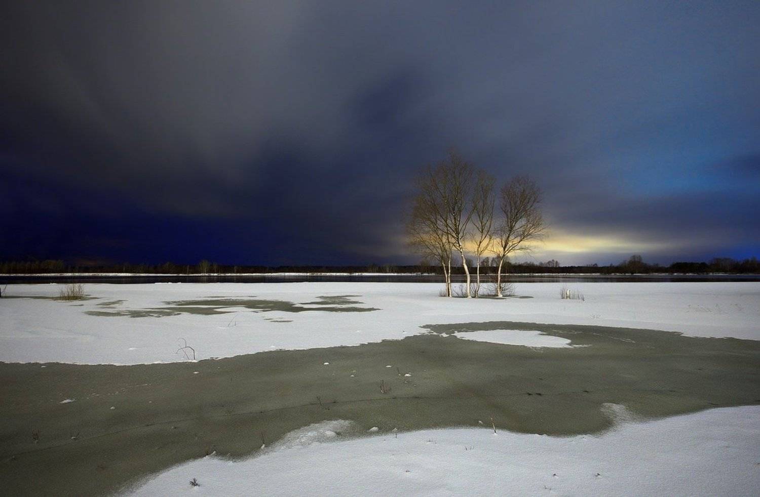 calmness, winter evening, winter night, frozen river, belarus, landscape, long exposure, snow, тишина, зимний вечер, ночная фотография, беларусь, пейзаж, снег, зима, река, лёд, Сергей Шляга