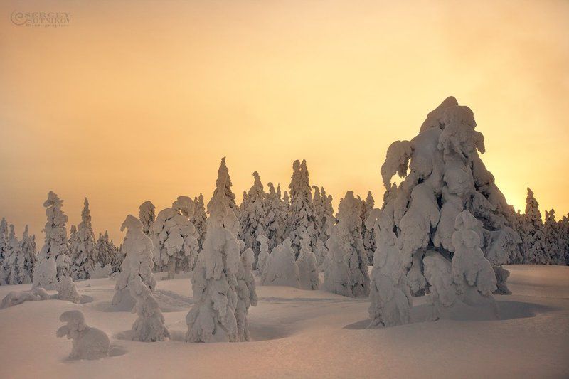 Закат на зимнем Таганае фото превью