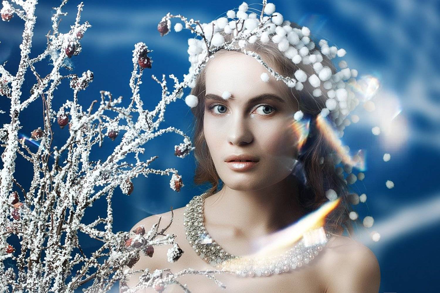 портрет студия макияж зима, Лана Никонова