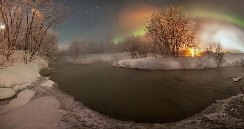 Зимняя река фото превью