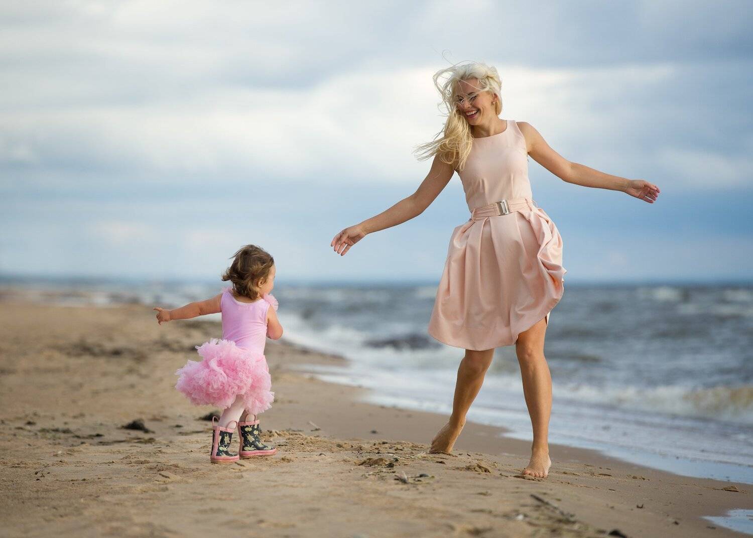 family mother daughter семья пляж, Алексей Мельситов